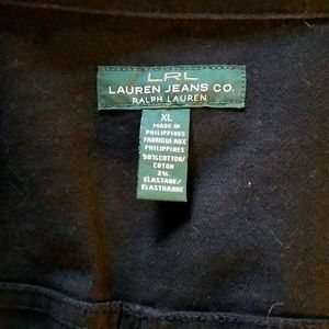 LRL Blk denim motorcycle jacket